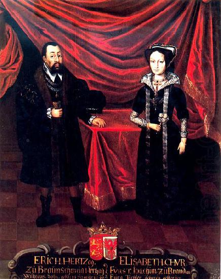 Eric I, Duke of Brunswick-Luneburg, with his second wife, Elizabeth of Brandenburg, around 1530, unknow artist
